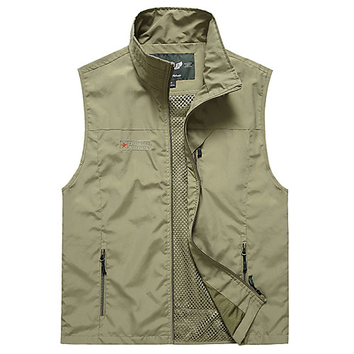 Men's Hiking Tee shirt Sleeveless V Neck Vest / Gilet Outdoor Breathable Anti-tear Multi-Pockets Autumn / Fall Winter Polyester Solid Color Army Green Khaki Dark Navy Fishing Climbing Camping
Men's Hiking Tee shirt Sleeveless V Neck Vest / Gilet Outdoor Breathable Anti-tear Multi-Pockets Autumn / Fall Winter Polyester Solid Color Army Green Khaki Dark Navy Fishing Climbing Camping