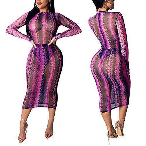 ysjera women's sexy semi sheer long sleeves snake skin geometric print party club night out casual bodycon midi dresses (rose,l)
ysjera women's sexy semi sheer long sleeves snake skin geometric print party club night out casual bodycon midi dresses (rose,l)
