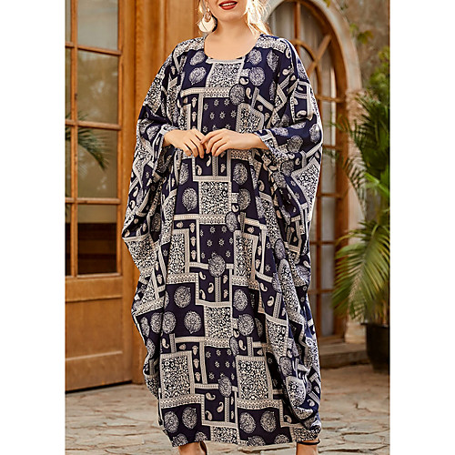 Women's Kaftan Dress Maxi long Dress Blue Long Sleeve Geometric Patchwork Summer Round Neck Casual 2021 One-Size
Women's Kaftan Dress Maxi long Dress Blue Long Sleeve Geometric Patchwork Summer Round Neck Casual 2021 One-Size