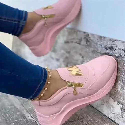 Women's Trainers Athletic Shoes Flat Heel Round Toe PU Solid Colored White Black Red
Women's Trainers Athletic Shoes Flat Heel Round Toe PU Solid Colored White Black Red