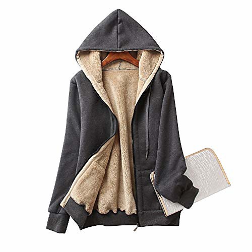 moonetto women's casual winter thick warm fleece sherpa lined hoodie zip up jacket coat sweatshirt (dark grey, l)
moonetto women's casual winter thick warm fleece sherpa lined hoodie zip up jacket coat sweatshirt (dark grey, l)