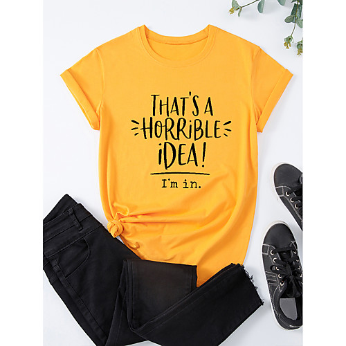 Women's T shirt Graphic Print Round Neck Tops 100% Cotton Basic Basic Top White Black Blue
Women's T shirt Graphic Print Round Neck Tops 100% Cotton Basic Basic Top White Black Blue