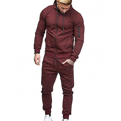 Men's Tracksuit Full Zip Hoodie Solid Color 2 Piece Zipper Daily Fitness Sportswear Basic Hoodies Sweatshirts Black Wine Army Green
Men's Tracksuit Full Zip Hoodie Solid Color 2 Piece Zipper Daily Fitness Sportswear Basic Hoodies Sweatshirts Black Wine Army Green