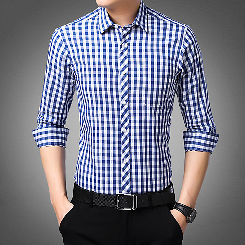 Men's Shirt Plaid Button-Down Long Sleeve Casual Tops 100% Cotton Business Formal Casual Black Red Fuchsia
Men's Shirt Plaid Button-Down Long Sleeve Casual Tops 100% Cotton Business Formal Casual Black Red Fuchsia