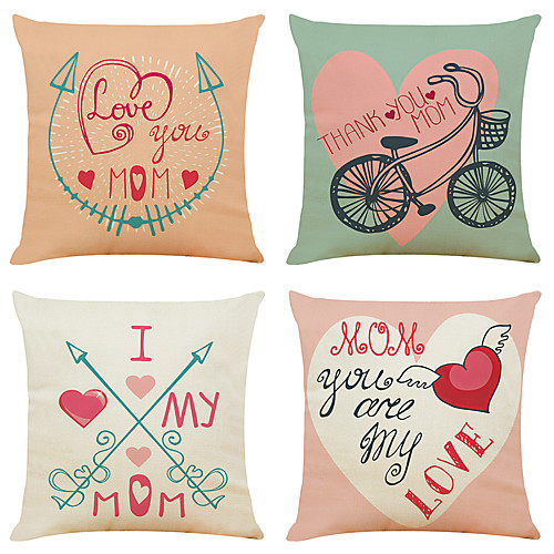 Mother's Day Cushion Cover 4PCS Linen Soft Decorative Square Throw Pillow Cover Cushion Case Pillowcase for Sofa Bedroom 45 x 45 cm (18 x 18 Inch) Superior Quality Machine Washable
Mother's Day Cushion Cover 4PCS Linen Soft Decorative Square Throw Pillow Cover Cushion Case Pillowcase for Sofa Bedroom 45 x 45 cm (18 x 18 Inch) Superior Quality Machine Washable
