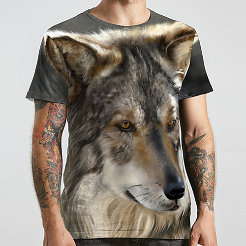 Men's Unisex Tee T shirt 3D Print Graphic Prints Wolf Plus Size Print Short Sleeve Casual Tops Basic Designer Big and Tall Brown
Men's Unisex Tee T shirt 3D Print Graphic Prints Wolf Plus Size Print Short Sleeve Casual Tops Basic Designer Big and Tall Brown
