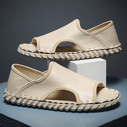 Men's Sandals Casual Beach Daily Walking Shoes Nappa Leather PU Breathable Non-slipping Wear Proof Black Khaki Gray Summer
Men's Sandals Casual Beach Daily Walking Shoes Nappa Leather PU Breathable Non-slipping Wear Proof Black Khaki Gray Summer