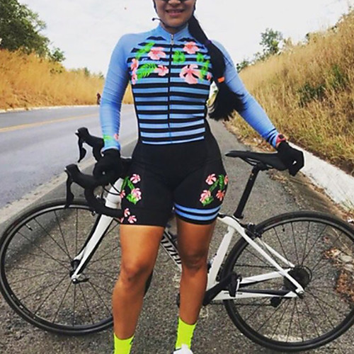 Women's Men's Long Sleeve Cycling Jersey with Shorts Triathlon Tri Suit Summer Blue Green Stripes Floral Botanical Bike Quick Dry Breathable Sports Stripes Mountain Bike MTB Road Bike Cycling
Women's Men's Long Sleeve Cycling Jersey with Shorts Triathlon Tri Suit Summer Blue Green Stripes Floral Botanical Bike Quick Dry Breathable Sports Stripes Mountain Bike MTB Road Bike Cycling