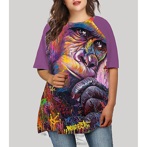 Women's Plus Size Dresses T Shirt Dress Tee Dress Short Mini Dress Half Sleeve Graphic Animal Print Basic Fall Light Purple XL XXL 3XL 4XL 5XL / Holiday
Women's Plus Size Dresses T Shirt Dress Tee Dress Short Mini Dress Half Sleeve Graphic Animal Print Basic Fall Light Purple XL XXL 3XL 4XL 5XL / Holiday