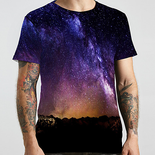 Men's Unisex Tee T shirt 3D Print Galaxy Graphic Prints Plus Size Print Short Sleeve Casual Tops Basic Designer Big and Tall Black
Men's Unisex Tee T shirt 3D Print Galaxy Graphic Prints Plus Size Print Short Sleeve Casual Tops Basic Designer Big and Tall Black