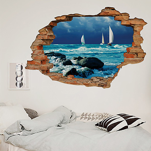 3D Broken Wall Wave Beach Sailing Home Corridor Background Decoration Can Be Removed Stickers
3D Broken Wall Wave Beach Sailing Home Corridor Background Decoration Can Be Removed Stickers
