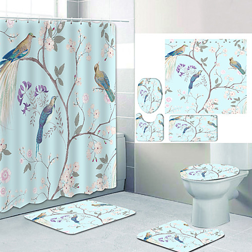 Branch Phoenix Digital Printing Four-piece Set Shower Curtains and Hooks Modern Polyester Machine Made Waterproof Bathroom
Branch Phoenix Digital Printing Four-piece Set Shower Curtains and Hooks Modern Polyester Machine Made Waterproof Bathroom