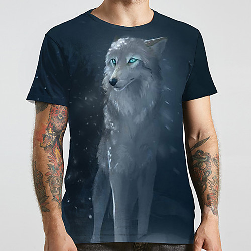 Men's Unisex Tee T shirt 3D Print Graphic Prints Wolf Plus Size Print Short Sleeve Casual Tops Basic Designer Big and Tall Navy Blue
Men's Unisex Tee T shirt 3D Print Graphic Prints Wolf Plus Size Print Short Sleeve Casual Tops Basic Designer Big and Tall Navy Blue