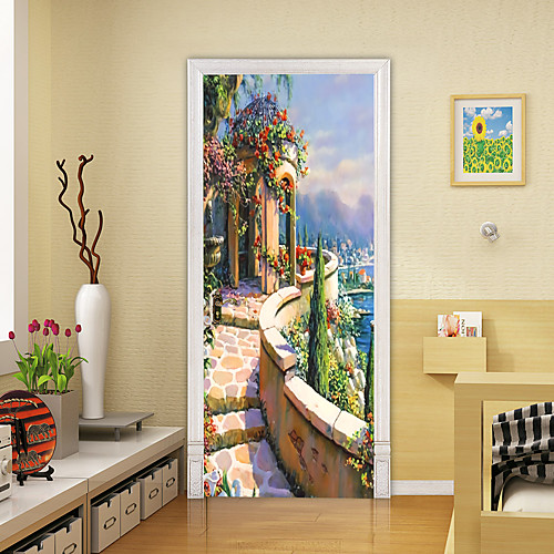 Oil Painting Style 2pcs Self-adhesive Creative Door Stickers European Castle Living Room Diy Decoration Home Waterproof Wall Stickers
Oil Painting Style 2pcs Self-adhesive Creative Door Stickers European Castle Living Room Diy Decoration Home Waterproof Wall Stickers