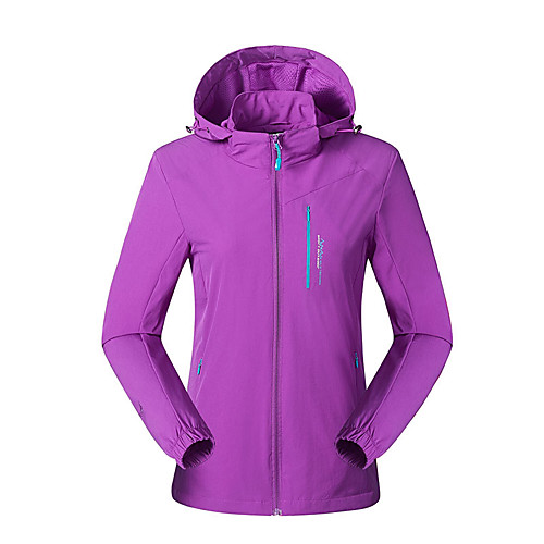 Women's Hiking Jacket Outdoor Solid Color Waterproof Windproof Breathable Anti-tear Top Full Length Visible Zipper Fishing Climbing Camping / Hiking / Caving Purple Light Purple Blue Rose Red
Women's Hiking Jacket Outdoor Solid Color Waterproof Windproof Breathable Anti-tear Top Full Length Visible Zipper Fishing Climbing Camping / Hiking / Caving Purple Light Purple Blue Rose Red