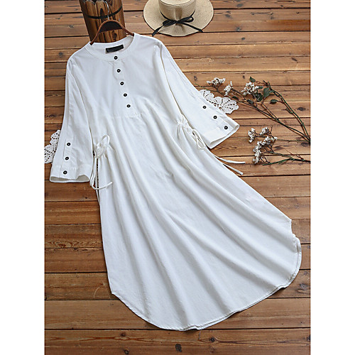 Women's Plus Size Dresses Shirt Dress Knee Length Dress Half Sleeve Plain Spring Light Blue White Army Green M L XL 2XL 3XL
Women's Plus Size Dresses Shirt Dress Knee Length Dress Half Sleeve Plain Spring Light Blue White Army Green M L XL 2XL 3XL
