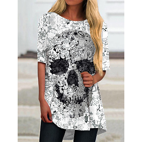 Women's T Shirt Dress Tee Dress Short Mini Dress White Half Sleeve Print Color Block Print Spring Summer Round Neck Casual 2021 S M L XL XXL 3XL
Women's T Shirt Dress Tee Dress Short Mini Dress White Half Sleeve Print Color Block Print Spring Summer Round Neck Casual 2021 S M L XL XXL 3XL