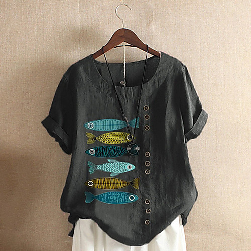 Women's Plus Size Fish Animal T shirt Large Size Round Neck Short Sleeve Tops XL XXL 3XL Big Size
Women's Plus Size Fish Animal T shirt Large Size Round Neck Short Sleeve Tops XL XXL 3XL Big Size
