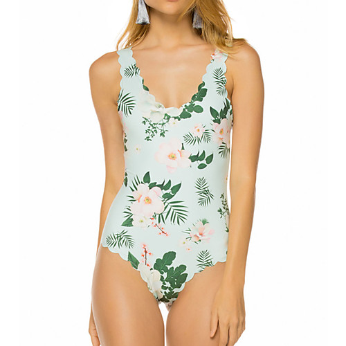 Women's One Piece Swimsuit Swimwear Bodysuit Breathable Quick Dry Sleeveless Swimming Surfing Water Sports Floral / Botanical Summer
Women's One Piece Swimsuit Swimwear Bodysuit Breathable Quick Dry Sleeveless Swimming Surfing Water Sports Floral / Botanical Summer