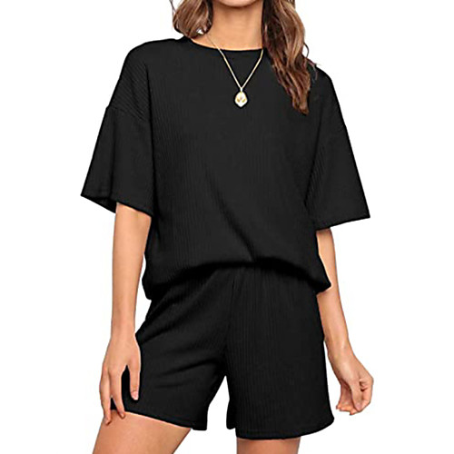 Women's Home Cotton EU / US Size everyday Scoop Neck Loungewear Short Sleeve Patchwork Spring & Summer Tie Dye S Black
Women's Home Cotton EU / US Size everyday Scoop Neck Loungewear Short Sleeve Patchwork Spring & Summer Tie Dye S Black