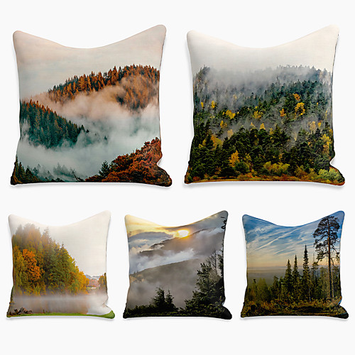 Double Side Cushion Cover 5PC Linen Soft Decorative Square Throw Pillow Cover Cushion Case Pillowcase for Sofa Bedroom 45 x 45 cm (18 x 18 Inch) Superior Quality Machine Washable Print Landscape
Double Side Cushion Cover 5PC Linen Soft Decorative Square Throw Pillow Cover Cushion Case Pillowcase for Sofa Bedroom 45 x 45 cm (18 x 18 Inch) Superior Quality Machine Washable Print Landscape