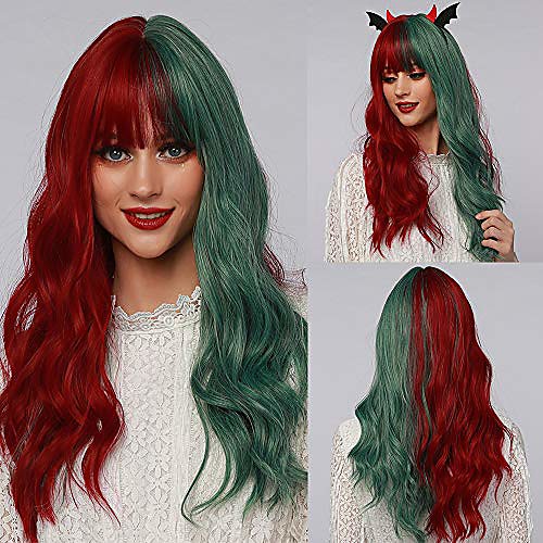 esmee 22women synthetic wigs long wavy red/green with fluffy air bangs light cosplay party wig
esmee 22women synthetic wigs long wavy red/green with fluffy air bangs light cosplay party wig