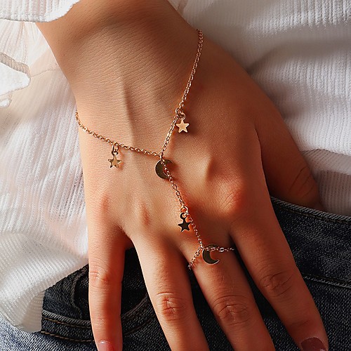 Women's Gold Chain Bracelet Classic Moon Star Stylish Alloy Bracelet Jewelry Gold For Festival
Women's Gold Chain Bracelet Classic Moon Star Stylish Alloy Bracelet Jewelry Gold For Festival