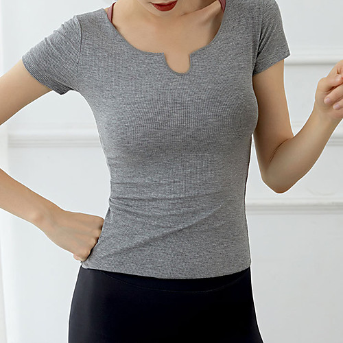Women's Tee / T-shirt Pure Color V Neck Cotton Solid Color Sport Athleisure T Shirt Top Short Sleeves Breathable Soft Comfortable Everyday Use Casual Daily Outdoor
Women's Tee / T-shirt Pure Color V Neck Cotton Solid Color Sport Athleisure T Shirt Top Short Sleeves Breathable Soft Comfortable Everyday Use Casual Daily Outdoor