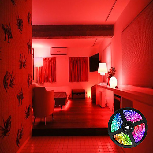 

LED Strip Lights Waterproof RGB 5M Tiktok Lights 300 LEDs 2835 8mm Flexible and IR 44Key Remote Control Linkable Self-adhesive Color-changing