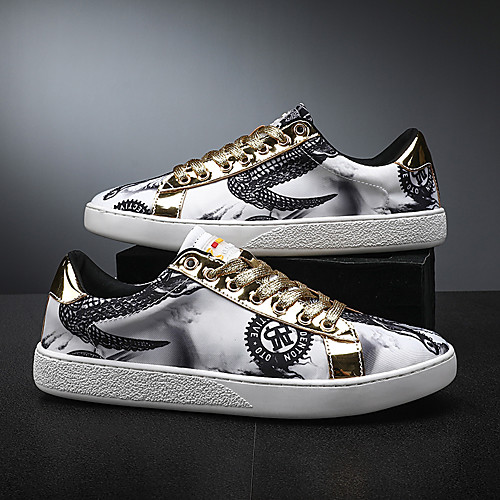 Men's Sneakers Sporty Casual Daily Outdoor Walking Shoes PU Breathable Non-slipping Wear Proof White Black Gold Spring Summer
Men's Sneakers Sporty Casual Daily Outdoor Walking Shoes PU Breathable Non-slipping Wear Proof White Black Gold Spring Summer
