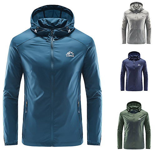 Men's Hiking Windbreaker Outdoor Solid Color Breathable Comfortable Hoodie Full Length Visible Zipper Climbing Camping / Hiking / Caving Traveling Grey Green Royal Blue Dark Blue
Men's Hiking Windbreaker Outdoor Solid Color Breathable Comfortable Hoodie Full Length Visible Zipper Climbing Camping / Hiking / Caving Traveling Grey Green Royal Blue Dark Blue