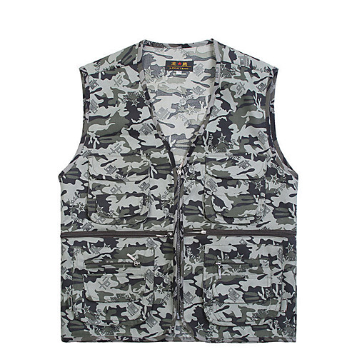 Men's Hunting Gilet Outdoor Breathable Wearable Comfortable Multi-Pockets Spring Summer Camo Cotton Polyester Army Green Camouflage Green
Men's Hunting Gilet Outdoor Breathable Wearable Comfortable Multi-Pockets Spring Summer Camo Cotton Polyester Army Green Camouflage Green