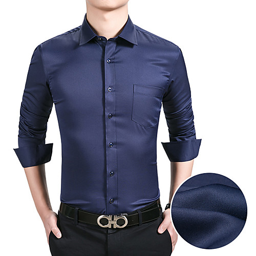 Men's Shirt Solid Colored Button-Down Long Sleeve Casual Tops Business Basic Casual White Black Blue
Men's Shirt Solid Colored Button-Down Long Sleeve Casual Tops Business Basic Casual White Black Blue