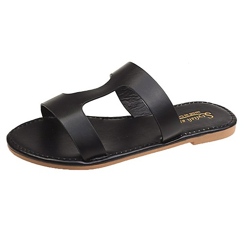 Women's Slippers & Flip-Flops Flat Heel Open Toe PU Solid Colored White Black
Women's Slippers & Flip-Flops Flat Heel Open Toe PU Solid Colored White Black