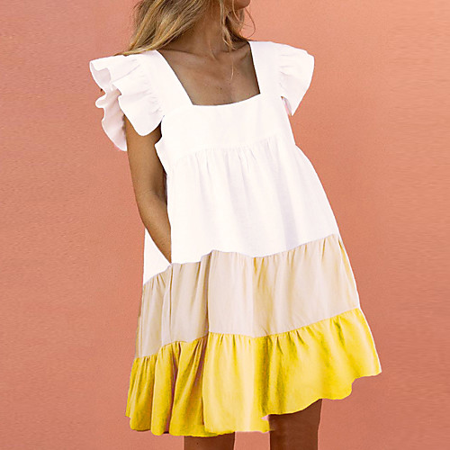 Women's Swing Dress Knee Length Dress White Red Blushing Pink Khaki Beige Short Sleeve Floral Color Block Print Spring Summer Square Neck Casual Puff Sleeve 2021 S M L XL XXL
Women's Swing Dress Knee Length Dress White Red Blushing Pink Khaki Beige Short Sleeve Floral Color Block Print Spring Summer Square Neck Casual Puff Sleeve 2021 S M L XL XXL