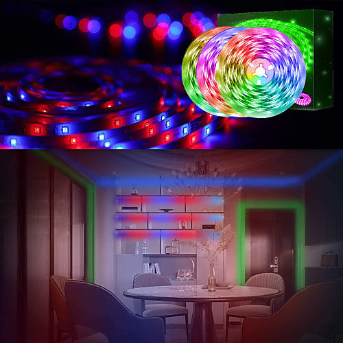 LED Strip Lights (3x5m)15m 2835 RGB Light Strip Color Changing Rope Lights Flexible Tape Light Kit with 44 Keys Remote Controller
LED Strip Lights (3x5m)15m 2835 RGB Light Strip Color Changing Rope Lights Flexible Tape Light Kit with 44 Keys Remote Controller