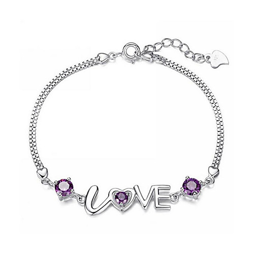Women's Bracelet Pendant Bracelet 3D Heart Fashion Copper Bracelet Jewelry White / Purple For Christmas Halloween Party Evening Gift Date / Silver Plated
Women's Bracelet Pendant Bracelet 3D Heart Fashion Copper Bracelet Jewelry White / Purple For Christmas Halloween Party Evening Gift Date / Silver Plated