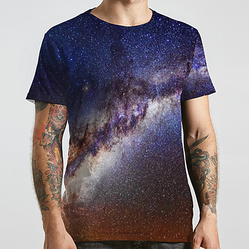 Men's Unisex Tee T shirt 3D Print Galaxy Graphic Prints Plus Size Print Short Sleeve Casual Tops Basic Designer Big and Tall Blue
Men's Unisex Tee T shirt 3D Print Galaxy Graphic Prints Plus Size Print Short Sleeve Casual Tops Basic Designer Big and Tall Blue