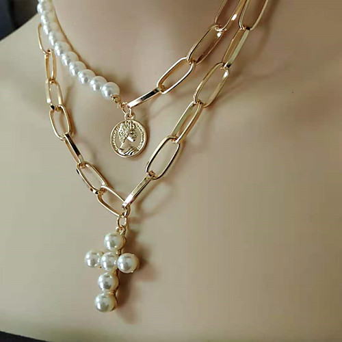 cross necklace jewelry multi-layer pearl cross necklace personality retro big-name disc portrait sweater chain female
cross necklace jewelry multi-layer pearl cross necklace personality retro big-name disc portrait sweater chain female