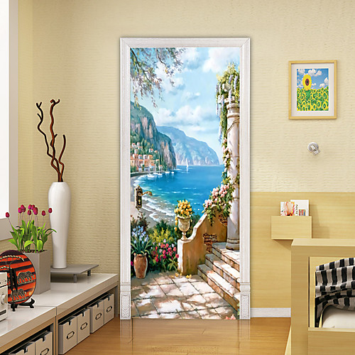 2pcs Self-adhesive Creative Door Stickers Oil Painting Style Landscape Living Room Decoration Home Waterproof Wall Stickers
2pcs Self-adhesive Creative Door Stickers Oil Painting Style Landscape Living Room Decoration Home Waterproof Wall Stickers