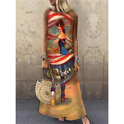 Women's Shift Dress Maxi long Dress Yellow Sleeveless Print Flag Print Spring Summer Round Neck Casual 2021 S M L XL XXL 3XL
Women's Shift Dress Maxi long Dress Yellow Sleeveless Print Flag Print Spring Summer Round Neck Casual 2021 S M L XL XXL 3XL