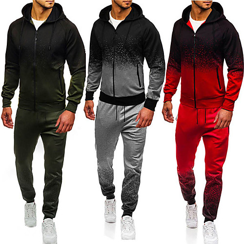 Men's Tracksuit Full Zip Hoodie Gradient 2 Piece Zipper Daily Fitness Sportswear Basic Hoodies Sweatshirts Red Green Gray
Men's Tracksuit Full Zip Hoodie Gradient 2 Piece Zipper Daily Fitness Sportswear Basic Hoodies Sweatshirts Red Green Gray