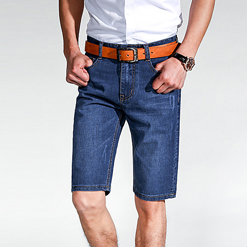Men's Simple Basic Breathable Outdoor Casual Daily Jeans Shorts Pants Solid Color Knee Length Classic Deep Blue Light Blue
Men's Simple Basic Breathable Outdoor Casual Daily Jeans Shorts Pants Solid Color Knee Length Classic Deep Blue Light Blue
