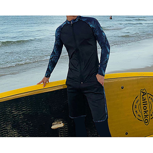 Men's Rash Guard Dive Skin Suit Nylon Swimwear Breathable Quick Dry Long Sleeve 3-Piece Front Zip - Swimming Surfing Water Sports Floral / Botanical Autumn / Fall Spring Summer
Men's Rash Guard Dive Skin Suit Nylon Swimwear Breathable Quick Dry Long Sleeve 3-Piece Front Zip - Swimming Surfing Water Sports Floral / Botanical Autumn / Fall Spring Summer