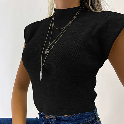 Women's Stylish Basic Knitted Solid Color Pullover Sweater Cotton Sleeveless Sweater Cardigans Crew Neck Fall Summer White Black Beige
Women's Stylish Basic Knitted Solid Color Pullover Sweater Cotton Sleeveless Sweater Cardigans Crew Neck Fall Summer White Black Beige