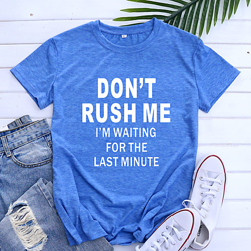 Women's T shirt Graphic Letter Print Round Neck Basic Tops Blue Blushing Pink Black
Women's T shirt Graphic Letter Print Round Neck Basic Tops Blue Blushing Pink Black