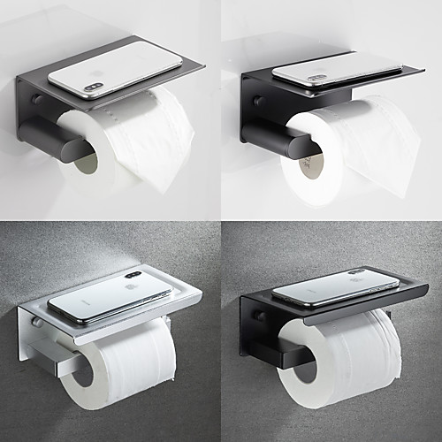 Multifunction Bathroom Tissue Rack Aluminum Toilet Rolled Paper Holder with Mobile Phone Storage Shelf Wall-mounted 1pc
Multifunction Bathroom Tissue Rack Aluminum Toilet Rolled Paper Holder with Mobile Phone Storage Shelf Wall-mounted 1pc
