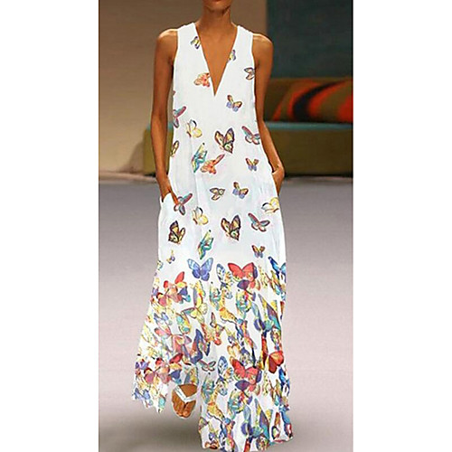 Women's A Line Dress Maxi long Dress White Purple Yellow Blushing Pink Light Blue Sleeveless Butterfly Animal Print Summer Deep V Hot Casual 2021 S M L XL XXL 3XL 4XL 5XL / Plus Size
Women's A Line Dress Maxi long Dress White Purple Yellow Blushing Pink Light Blue Sleeveless Butterfly Animal Print Summer Deep V Hot Casual 2021 S M L XL XXL 3XL 4XL 5XL / Plus Size