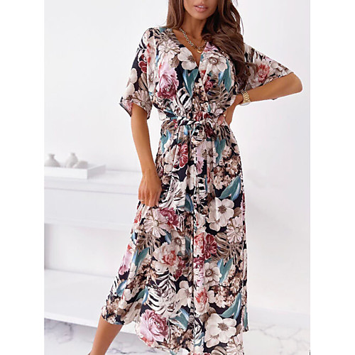 Women's Swing Dress Midi Dress White Black Light Green Long Sleeve Floral Print Spring Summer Casual 2021 S M L XL XXL
Women's Swing Dress Midi Dress White Black Light Green Long Sleeve Floral Print Spring Summer Casual 2021 S M L XL XXL