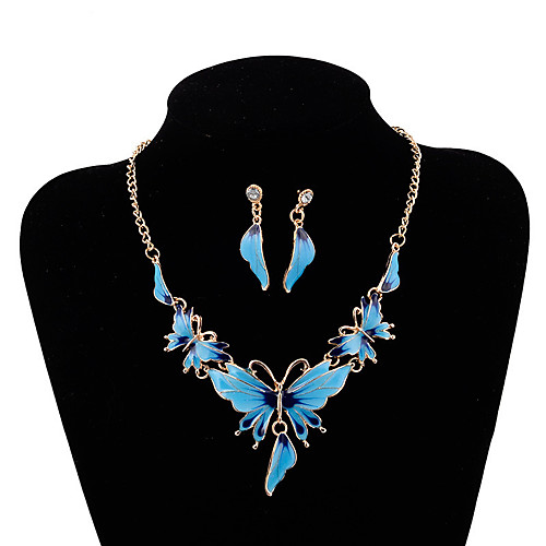 Butterfly jewelry set clavicle chain necklace exaggerated alloy dripping butterfly short chain for wedding/party 1set
Butterfly jewelry set clavicle chain necklace exaggerated alloy dripping butterfly short chain for wedding/party 1set